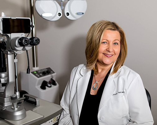 Dr. Joyce Yestrepsky of LaCroix Eye Care in Mt. Clemens, MI