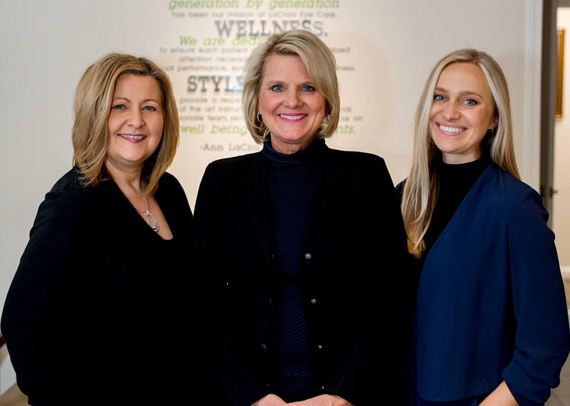 Dr. Joyce Yestrepsky, Dr. Ann LaCroix, and Dr. Tessa Fredal of LaCroix Eye Care